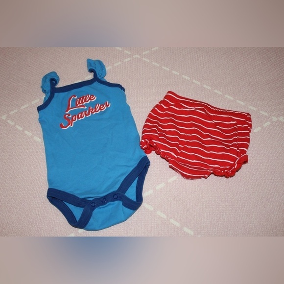 okie dokie Other - Little Sparkler Okie Dokie Baby Girl 12 Month Outfit 4th of July Set